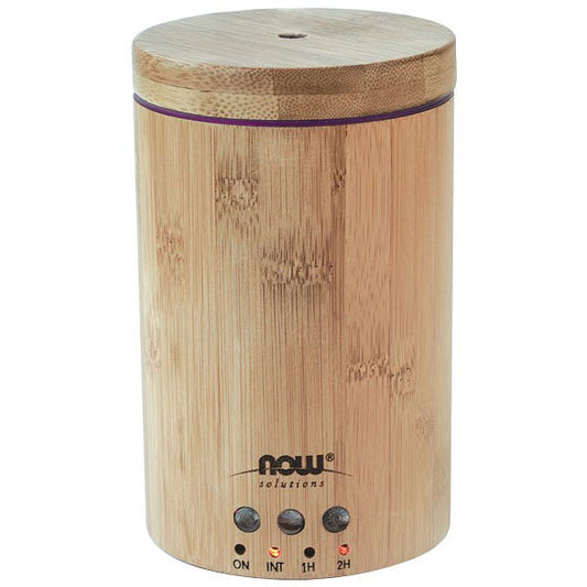 Aromatherapy Diffuser - Ultrasonic Real Bamboo Essential Oil Diffuser, NOW Foods
