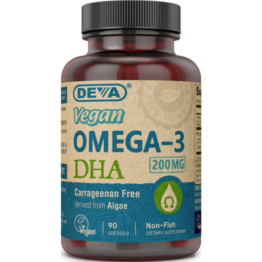 Vegan Omega-3 DHA, 90 Softgels, Deva Nutrition