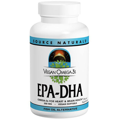 Vegan Omega-3s EPA-DHA, Fish Oil Alternative, 60 Vegetarian Softgels, Source Naturals