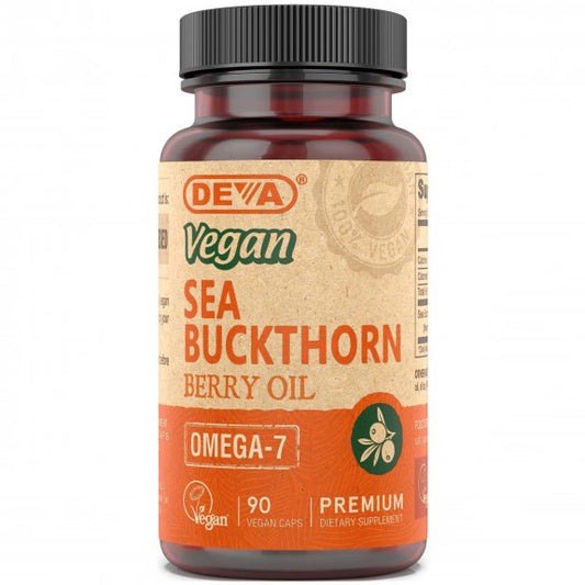 Vegan Sea Buckthorn Berry Oil (Omega-7), 90 Vegan Caps, Deva Nutrition