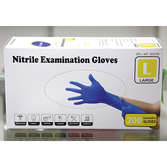 Nitrile Examination Gloves, Large, 200 ct