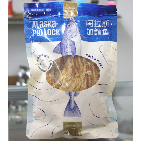 Sea Temple Snacks Ready To Eat Alaska Pollock, Dried Fish Fillets, 12.35 oz (350 g)