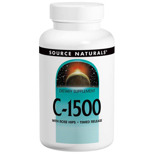 Vitamin C-1500 + Rose Hips, Value Size, 250 Tablets, Source Naturals