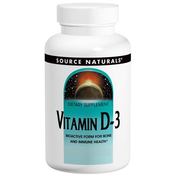 Vitamin D 2000 IU Caps, 200 Capsules, Source Naturals