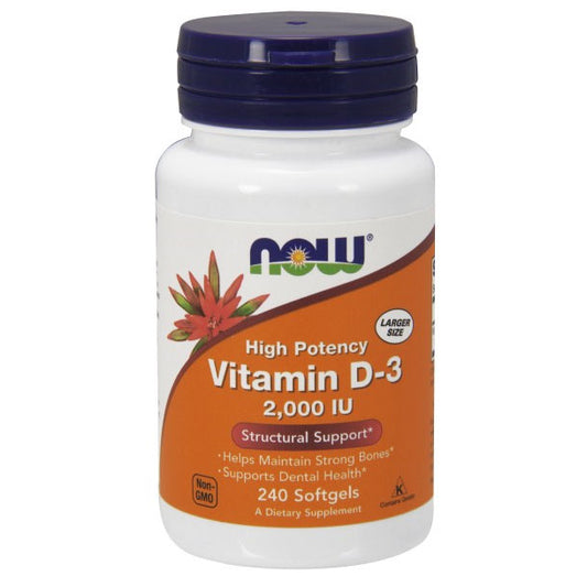 Vitamin D-3 2000 IU, 240 Softgels, NOW Foods