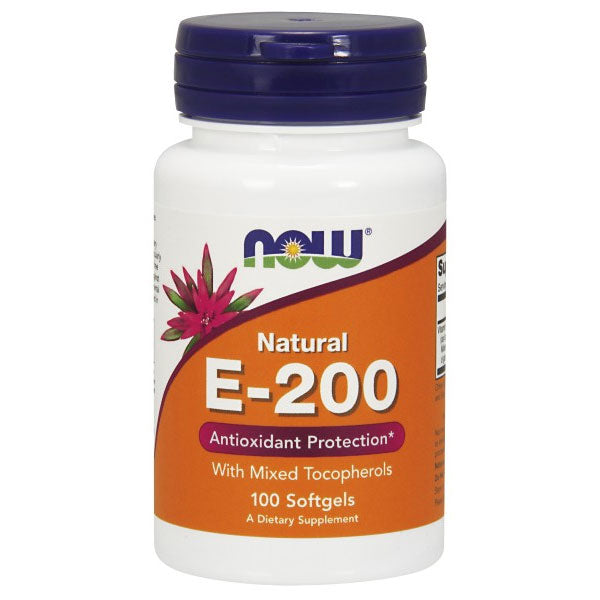 Vitamin E-200 IU Mixed Tocopherols/Unesterified 100 Gels, NOW Foods