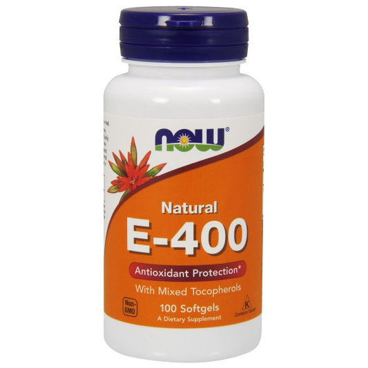 Vitamin E-400 Mixed Tochopherols/Unesterified 100 Softgels, NOW Foods