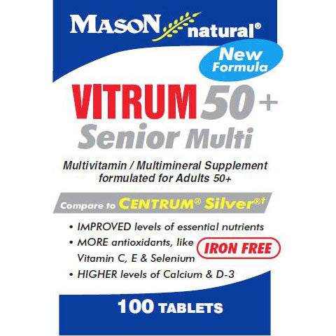 Vitrum 50+ Senior Multi, 100 Tablets, Mason Natural