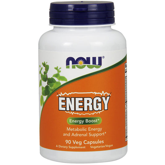 Energy, Metabolic Energy and Adrenal Support, 90 Vegetarian Capsules, NOW Foods