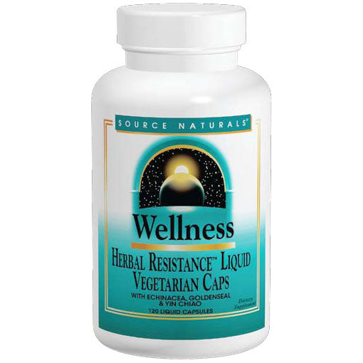 Wellness Herbal Resistance, 120 Vegetarian Liquid Capsules, Source Naturals