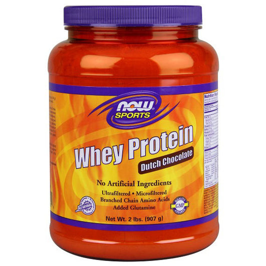 Whey Protein Chocolate 2 lb, NOW Foods