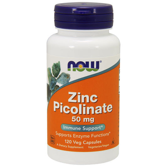 Zinc Picolinate 50mg 120 Caps, NOW Foods